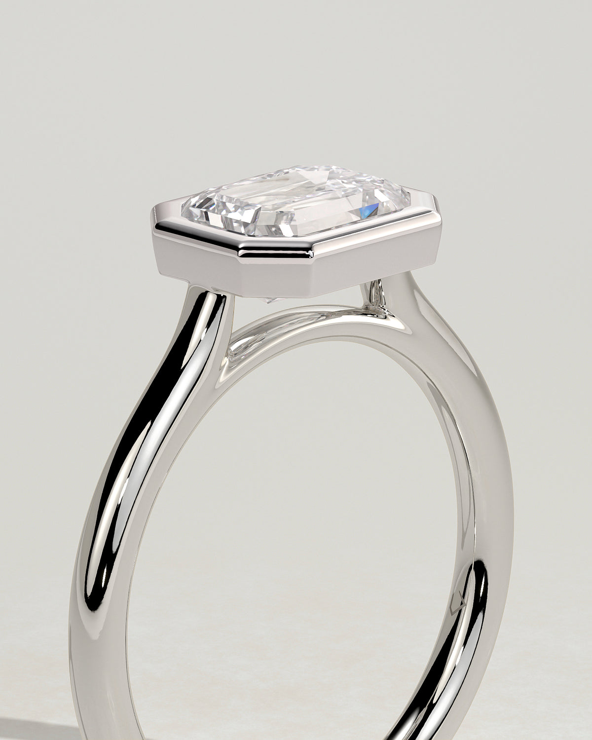 MET 0071 - 2 ct center stone - 18k White Gold source reference - setting detail view