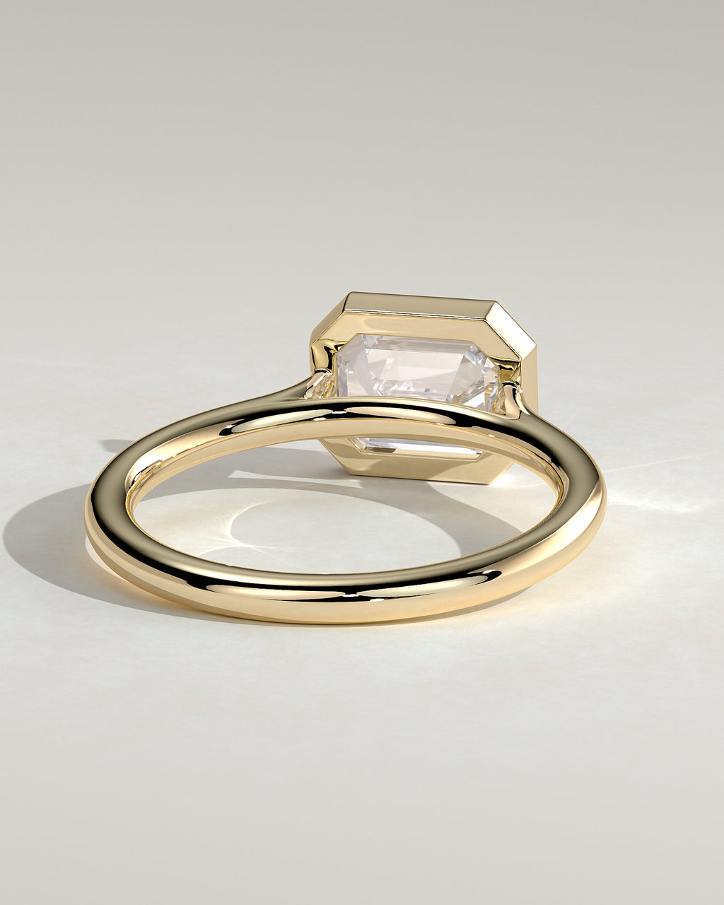 MET 0071 - 2 ct center stone - 18k Yellow Gold source reference - setting detail view