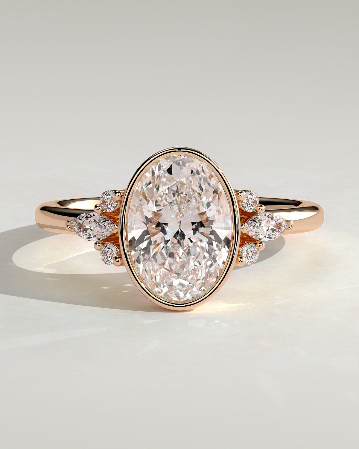MET 0072 - 2 ct center stone - 18k Rose Gold source reference - front view