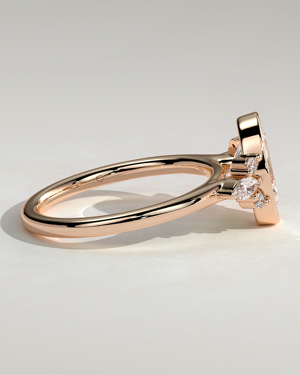 MET 0072 - 2 ct center stone - 18k Rose Gold source reference - setting detail view