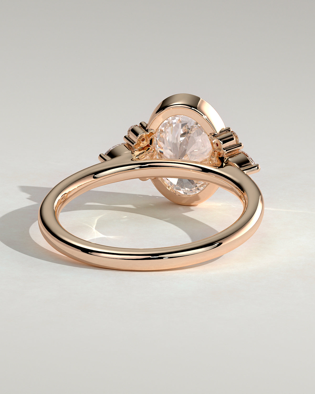 MET 0072 - 2 ct center stone - 18k Rose Gold source reference - setting detail view