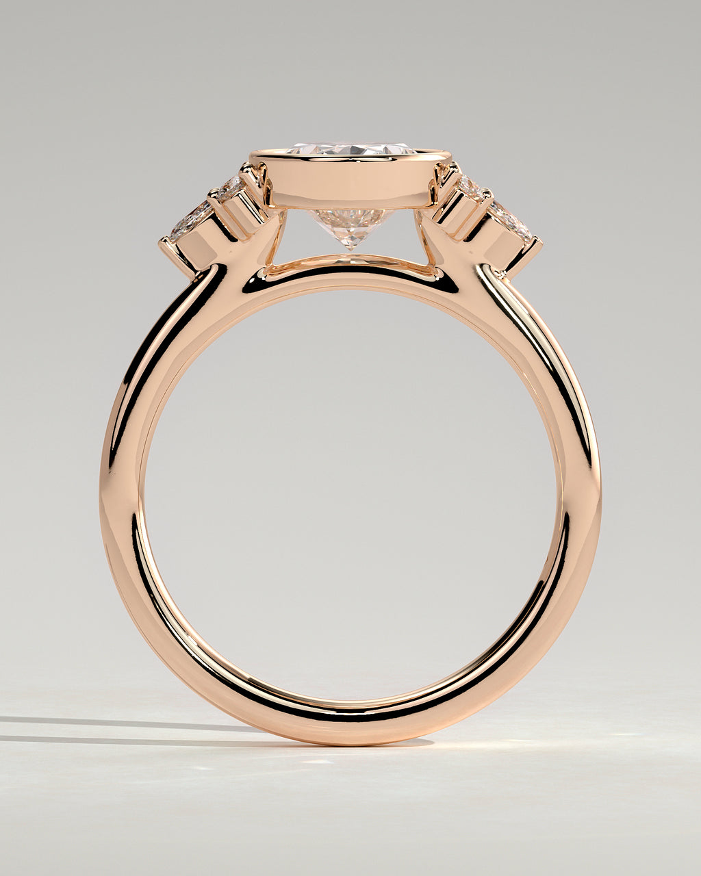 MET 0072 - 2 ct center stone - 18k Rose Gold source reference - setting detail view