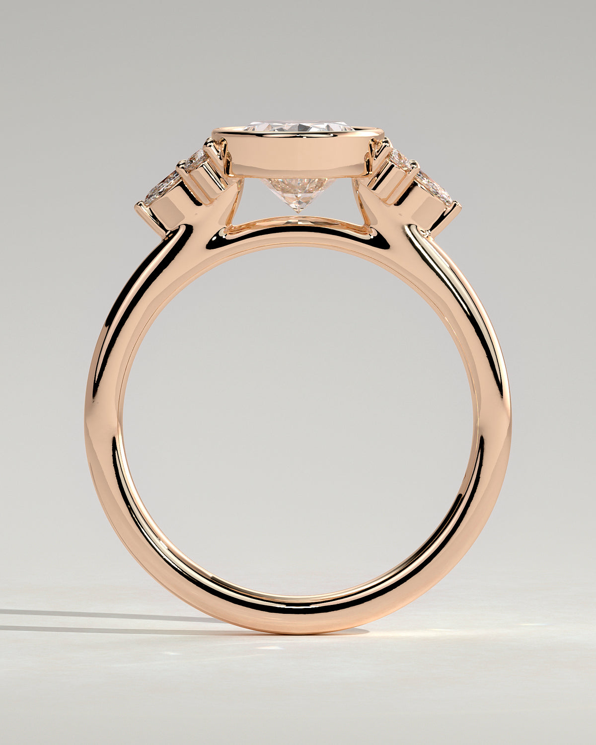 MET 0072 - 2 ct center stone - 18k Rose Gold source reference - setting detail view