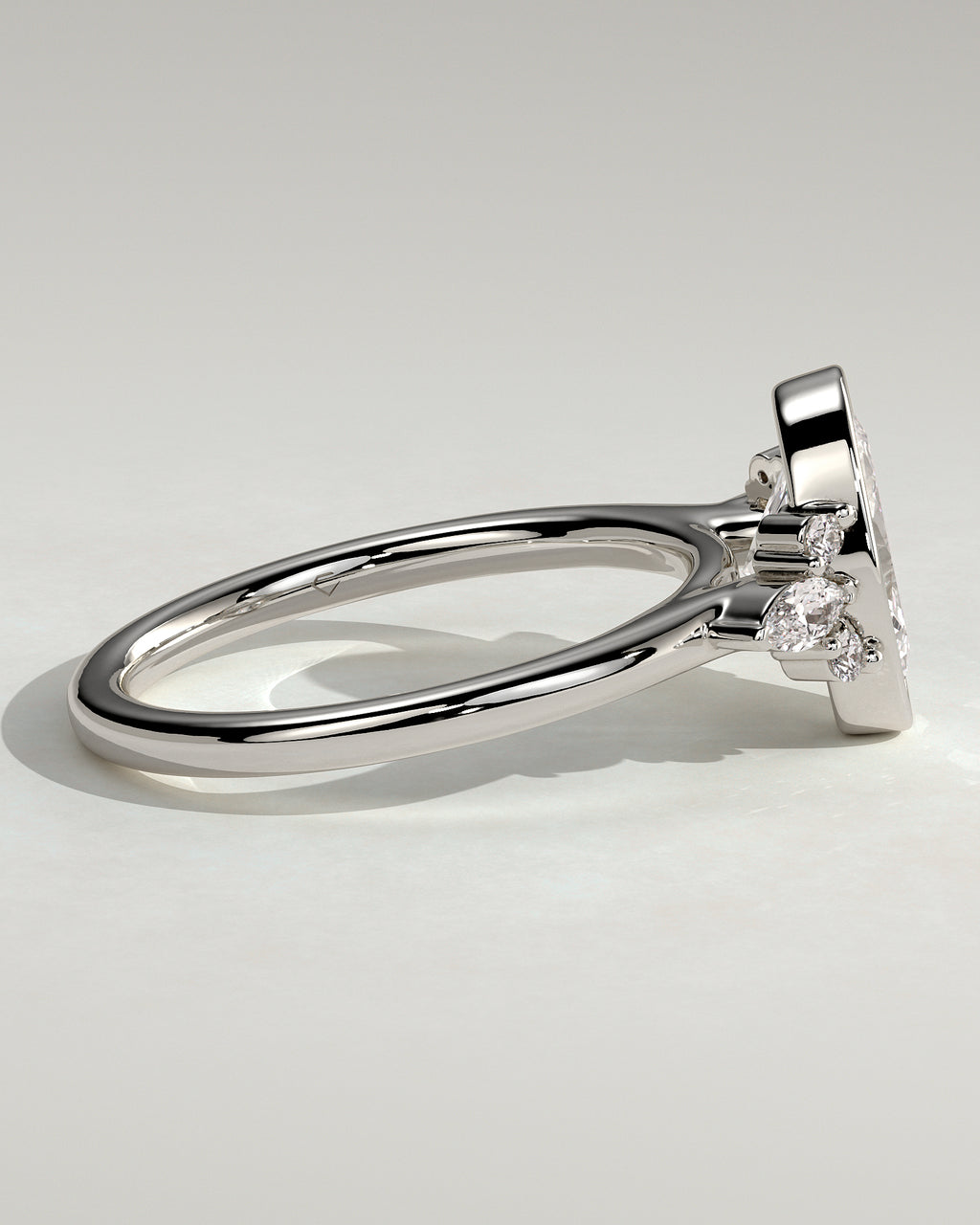 MET 0072 - 2 ct center stone - 18k White Gold source reference - setting detail view