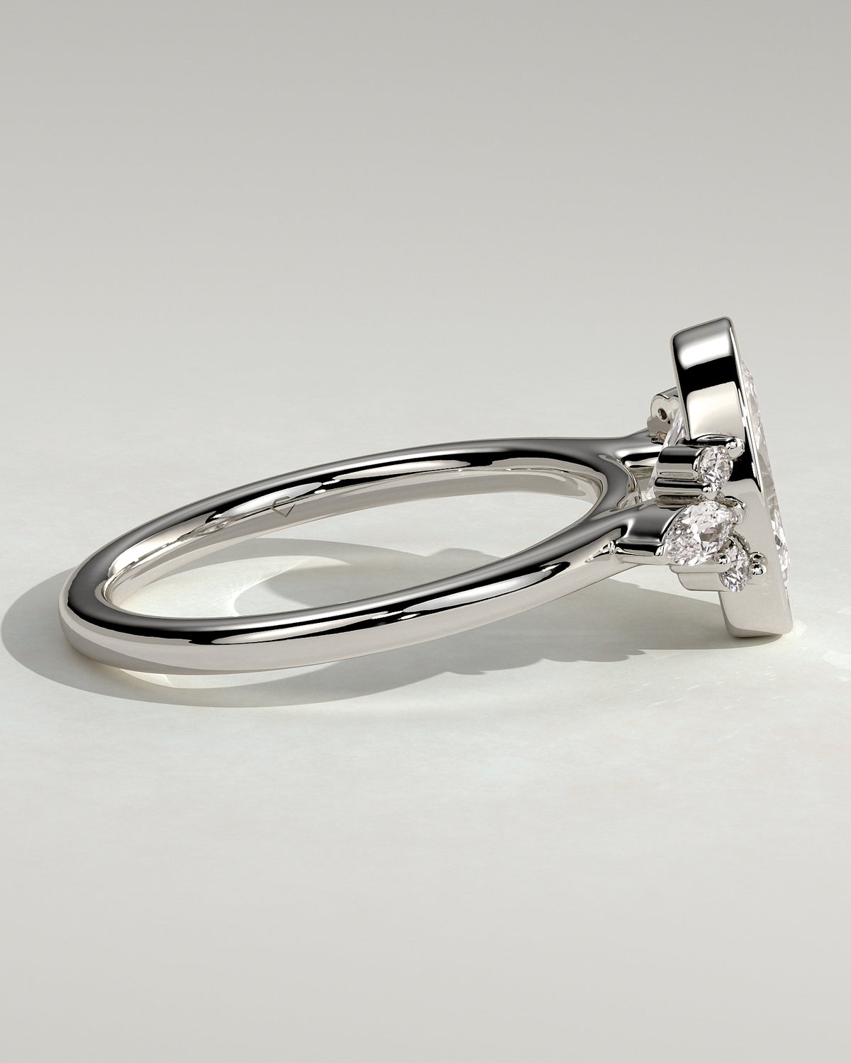 MET 0072 - 2 ct center stone - 18k White Gold source reference - setting detail view