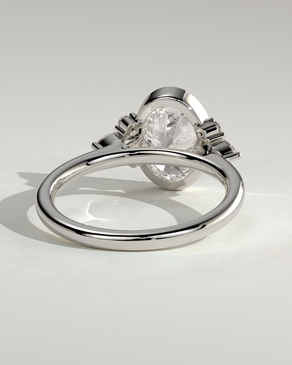 MET 0072 - 2 ct center stone - 18k White Gold source reference - setting detail view