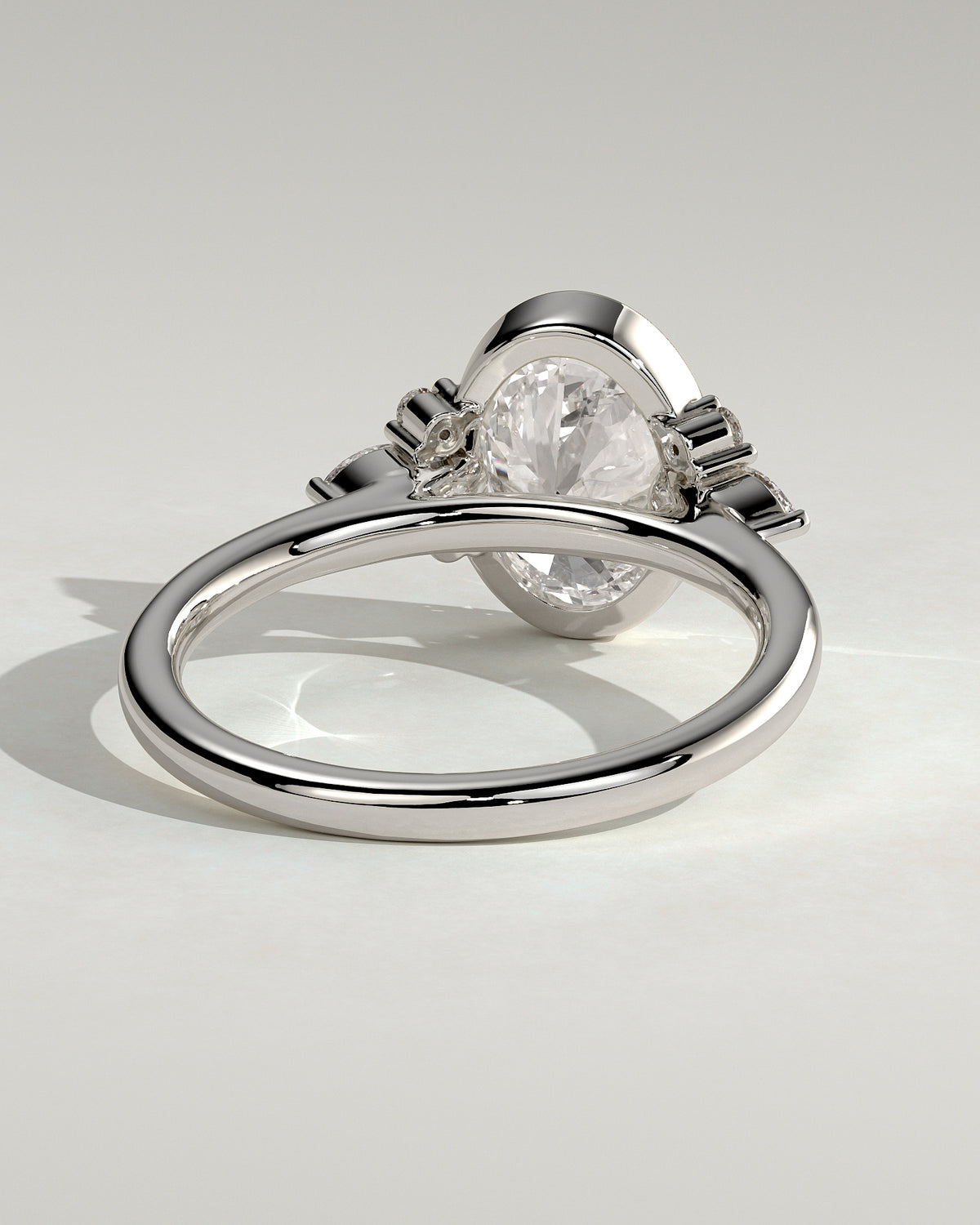 MET 0072 - 2 ct center stone - 18k White Gold source reference - setting detail view