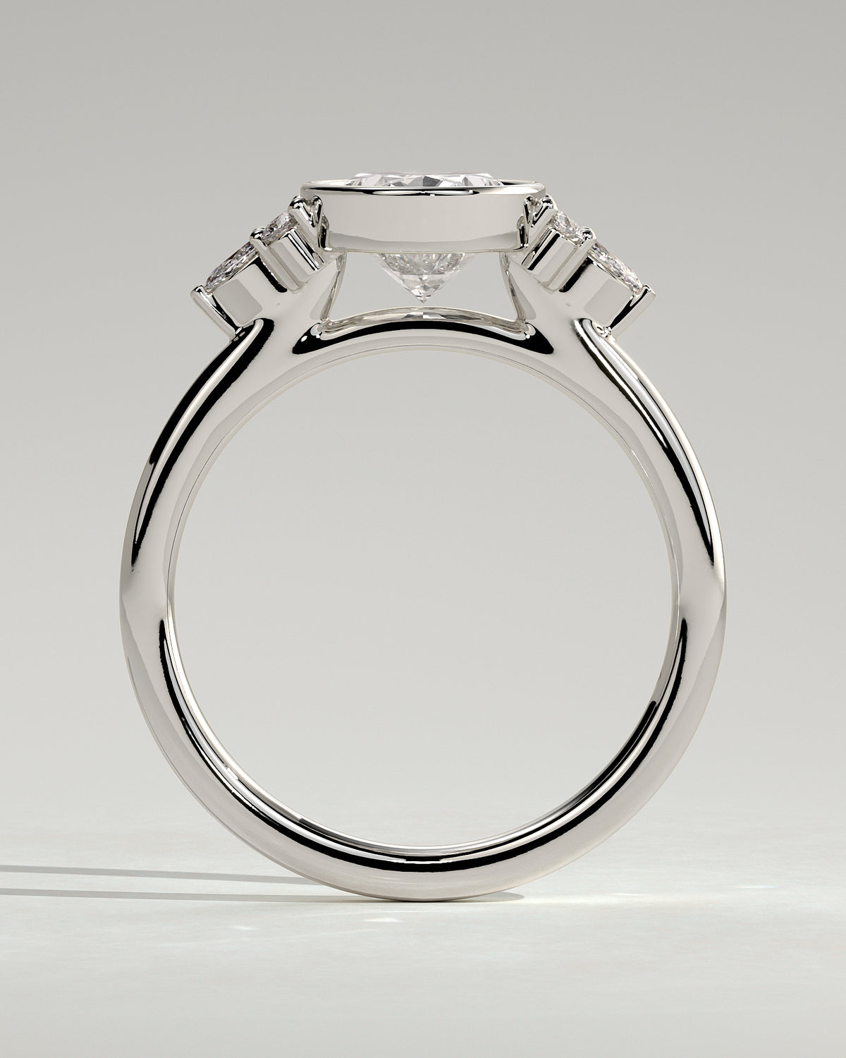 MET 0072 - 2 ct center stone - 18k White Gold source reference - setting detail view