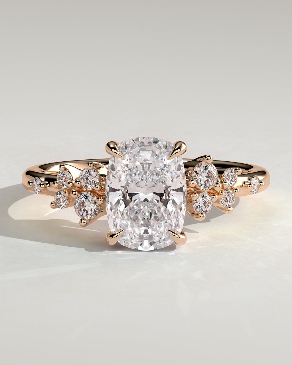 MET 0073 - 2 ct center stone - 18k Rose Gold source reference - front view