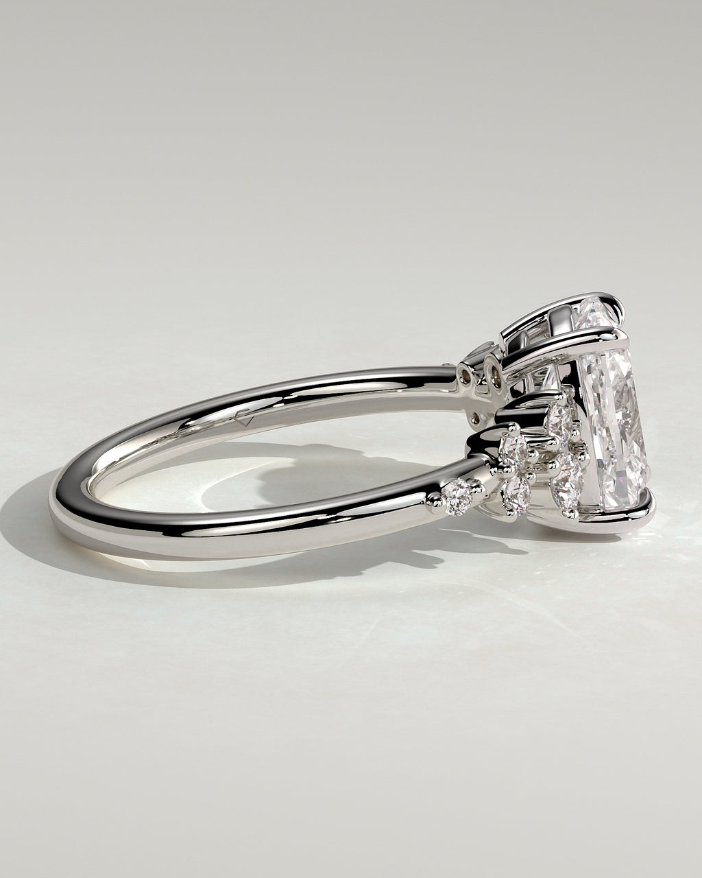 MET 0073 - 2 ct center stone - 18k White Gold source reference - setting detail view