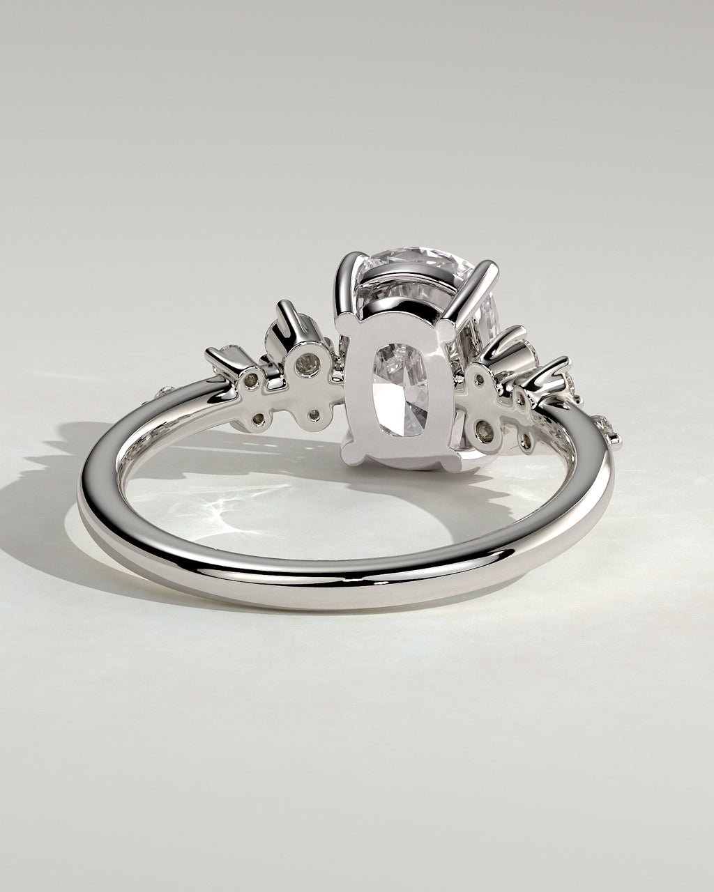 MET 0073 - 2 ct center stone - 18k White Gold source reference - setting detail view