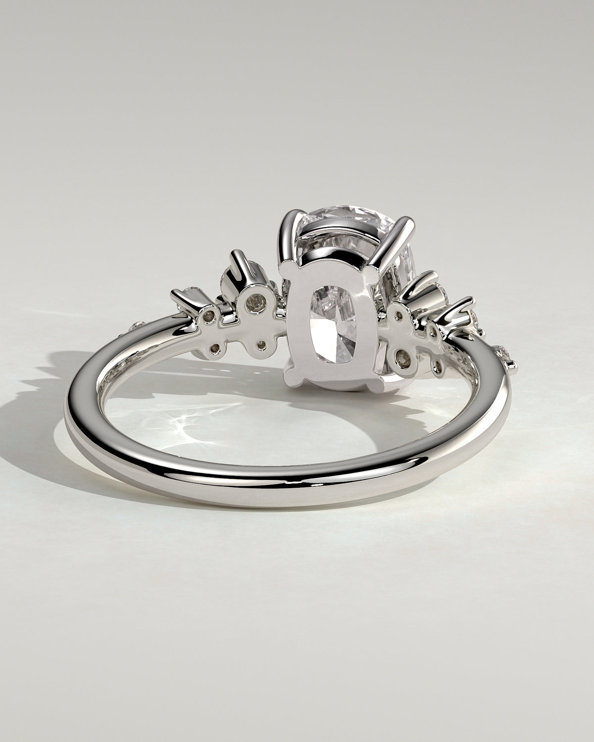 MET 0073 - 2 ct center stone - 18k White Gold source reference - setting detail view