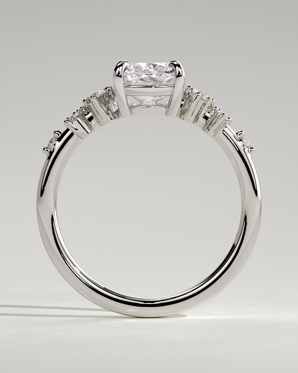 MET 0073 - 2 ct center stone - 18k White Gold source reference - setting detail view