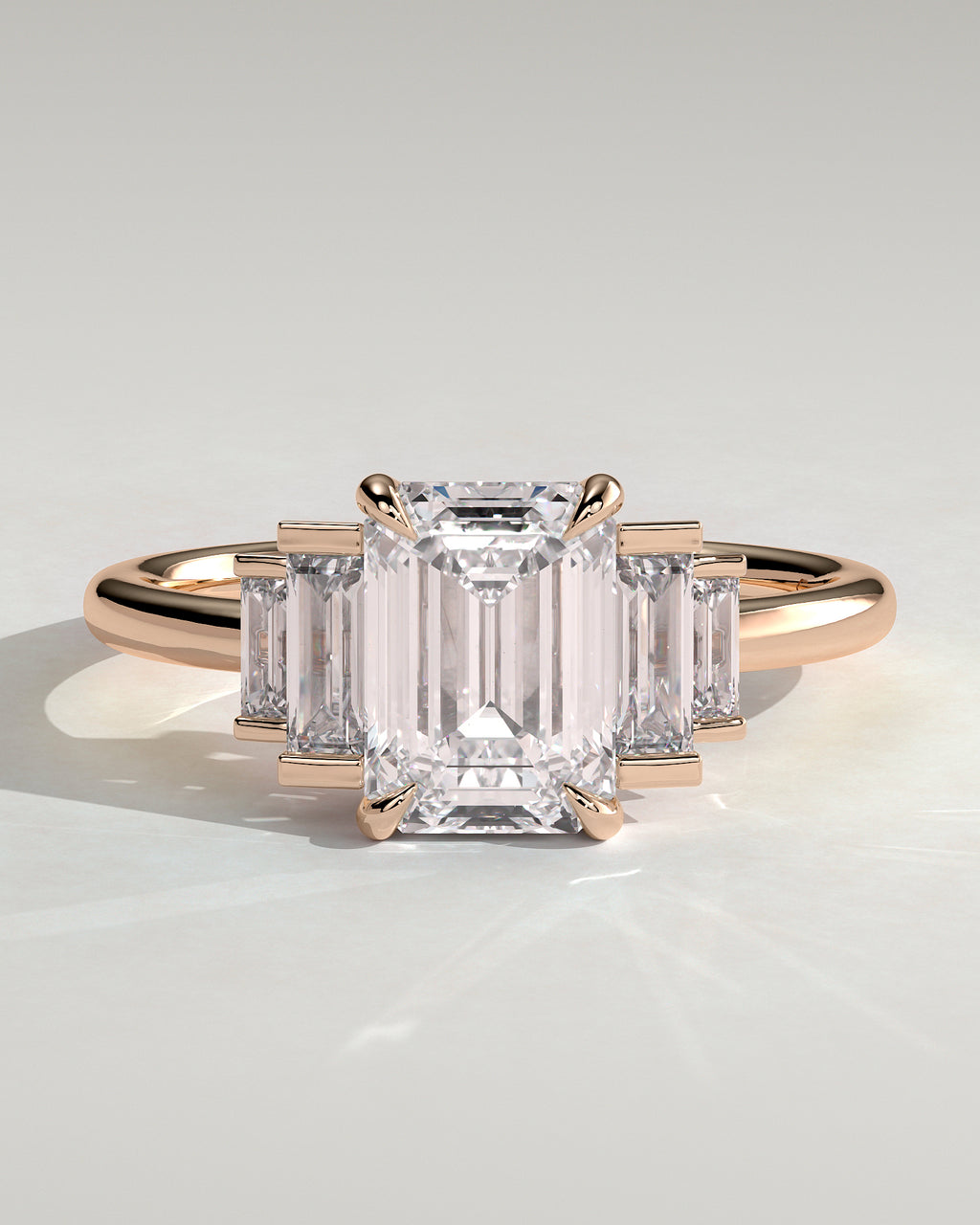 MET 0074 - 2 ct center stone - 18k Rose Gold source reference - front view