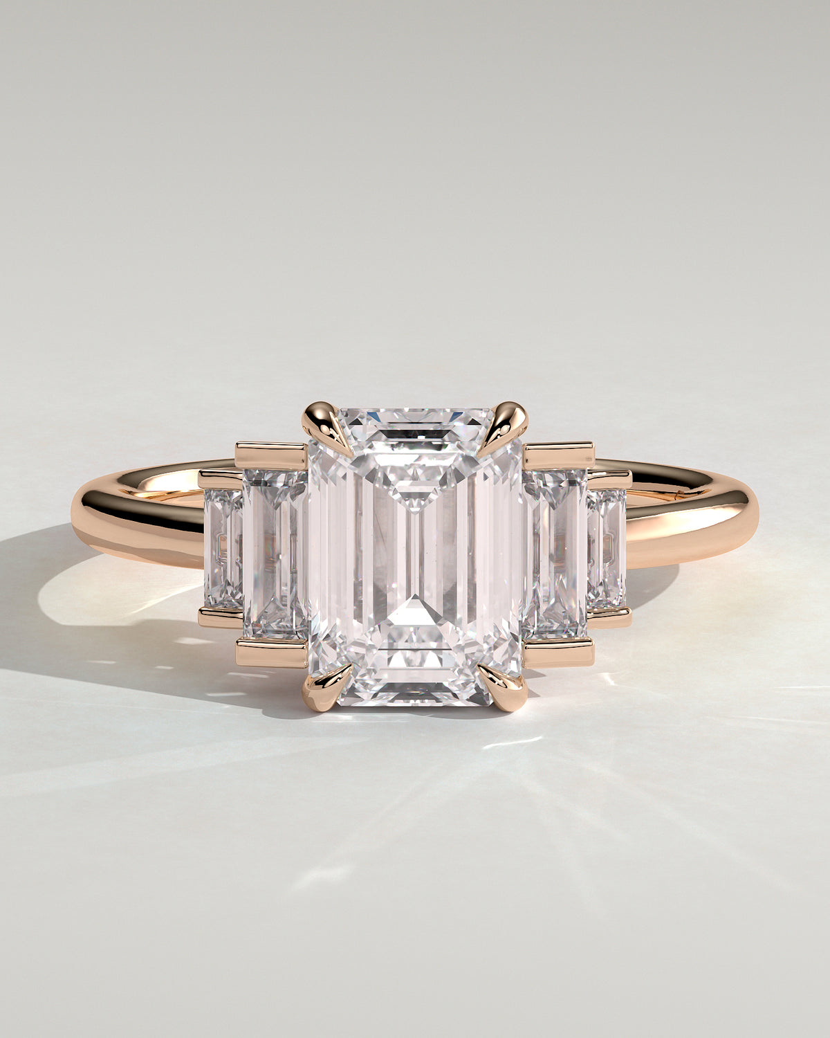 MET 0074 - 2 ct center stone - 18k Rose Gold source reference - front view