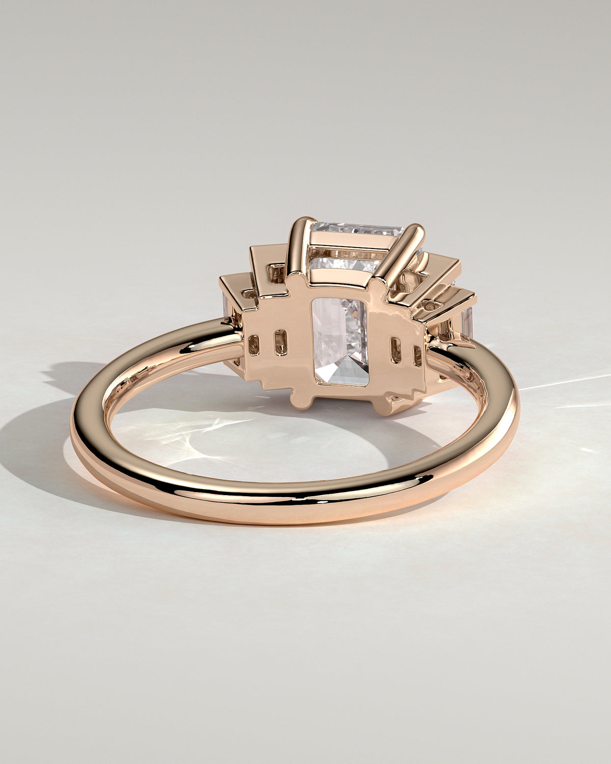 MET 0074 - 2 ct center stone - 18k Rose Gold source reference - setting detail view