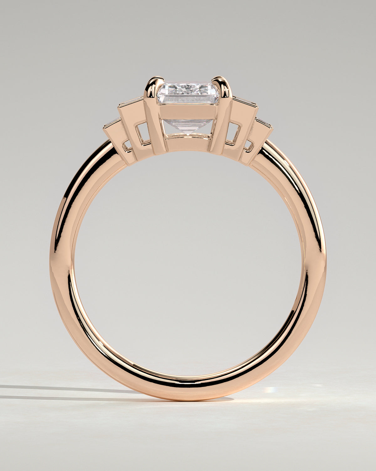 MET 0074 - 2 ct center stone - 18k Rose Gold source reference - setting detail view