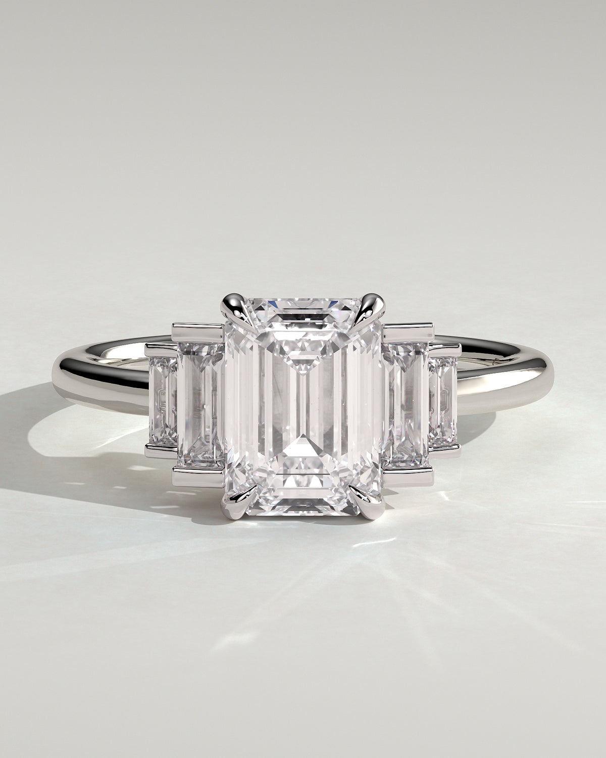 MET 0074 - 2 ct center stone - 18k White Gold source reference - front view