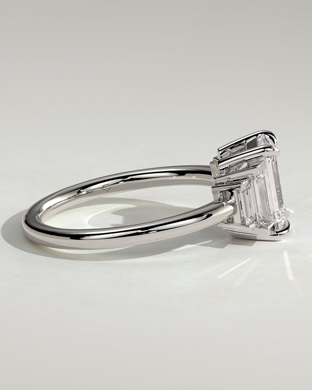 MET 0074 - 2 ct center stone - 18k White Gold source reference - setting detail view