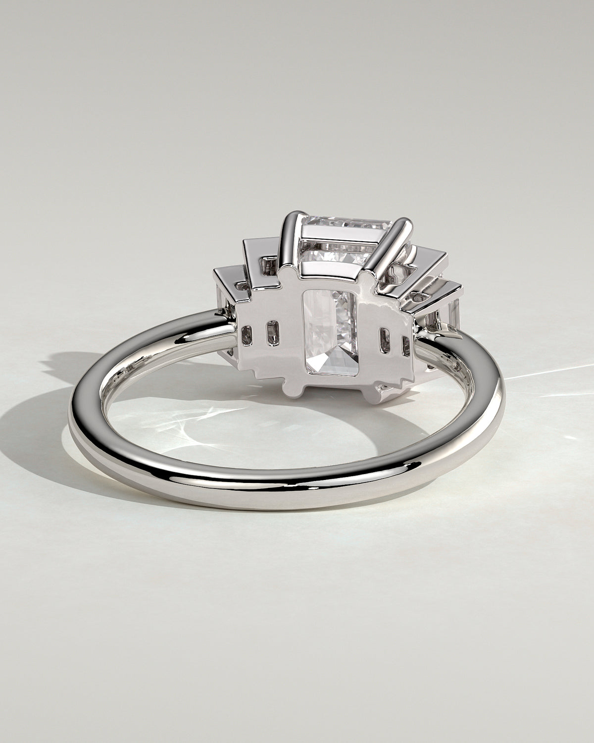 MET 0074 - 2 ct center stone - 18k White Gold source reference - setting detail view