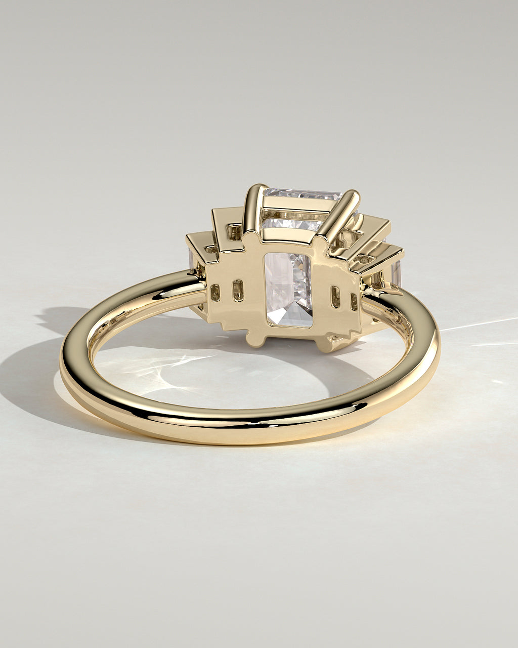 MET 0074 - 2 ct center stone - 18k Yellow Gold source reference - setting detail view
