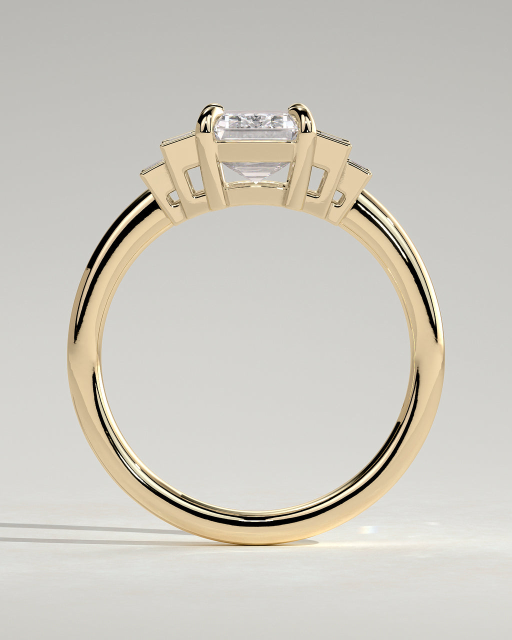 MET 0074 - 2 ct center stone - 18k Yellow Gold source reference - setting detail view