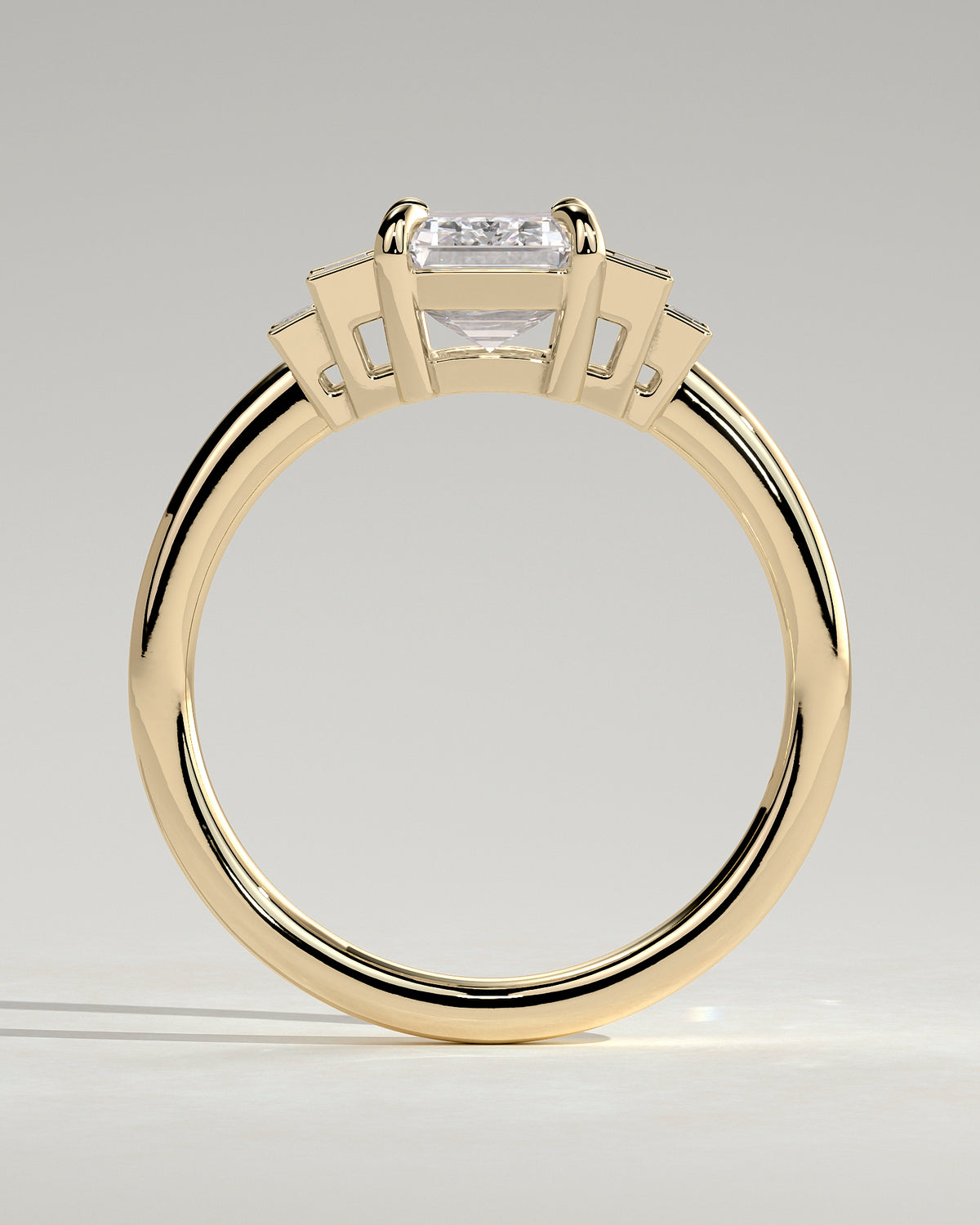 MET 0074 - 2 ct center stone - 18k Yellow Gold source reference - setting detail view