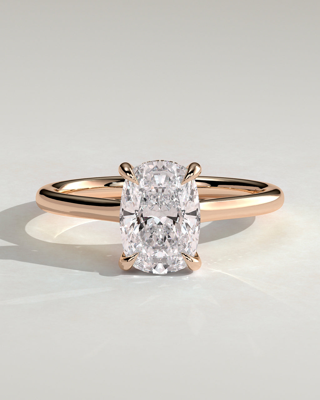 MET 0075 - 2 ct center stone - 18k Rose Gold source reference - front view