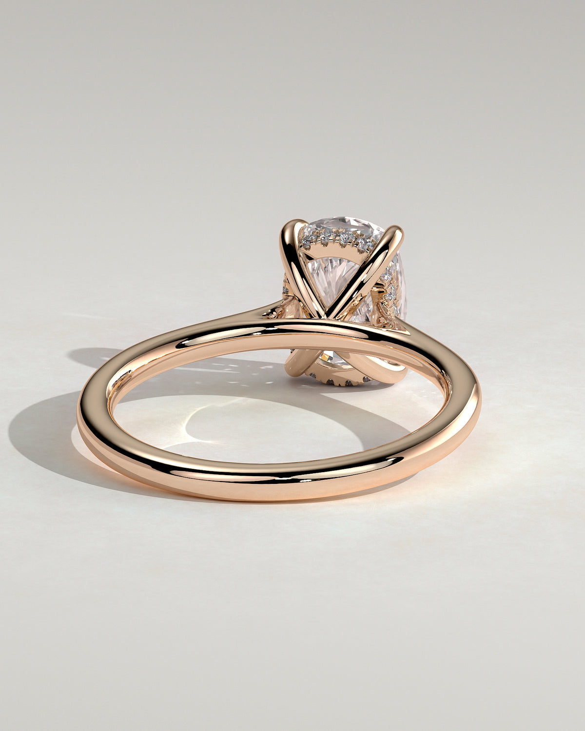 MET 0075 - 2 ct center stone - 18k Rose Gold source reference - setting detail view