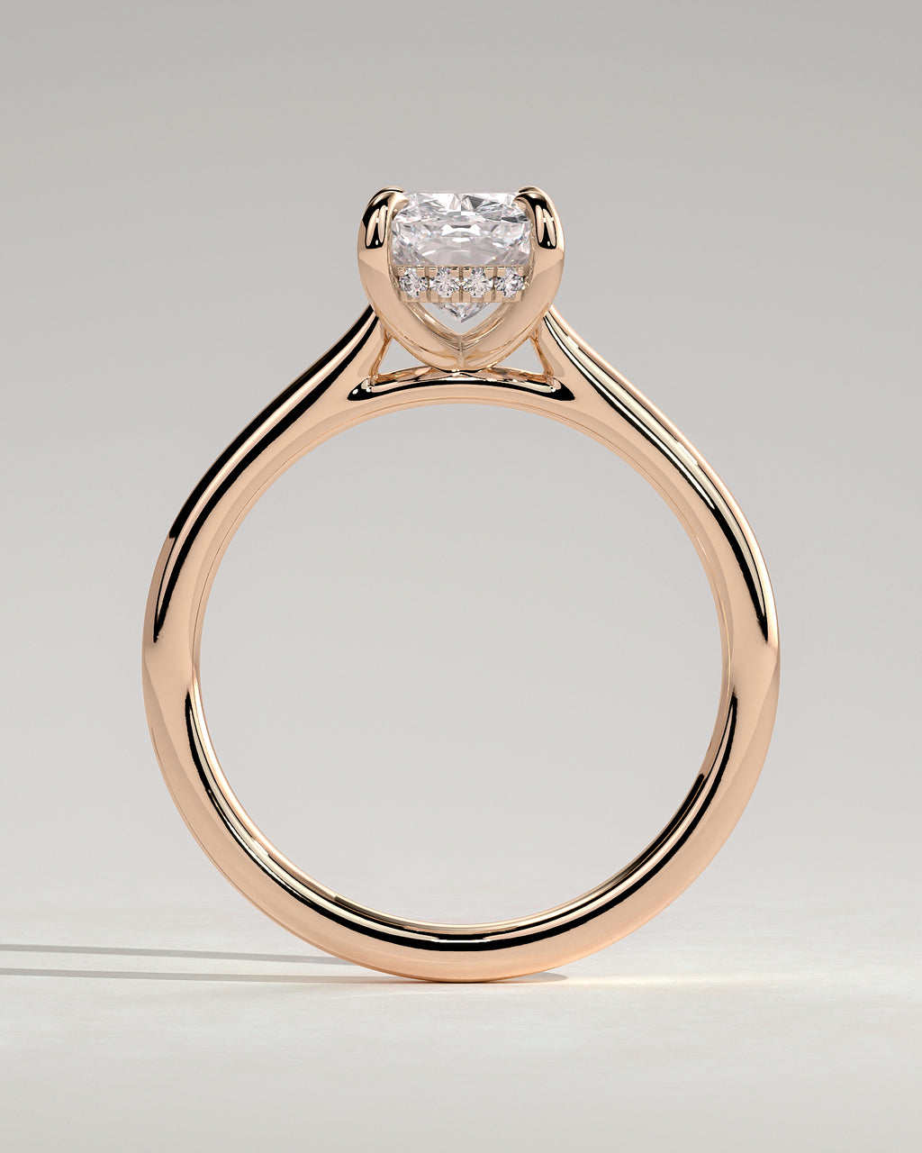 MET 0075 - 2 ct center stone - 18k Rose Gold source reference - setting detail view
