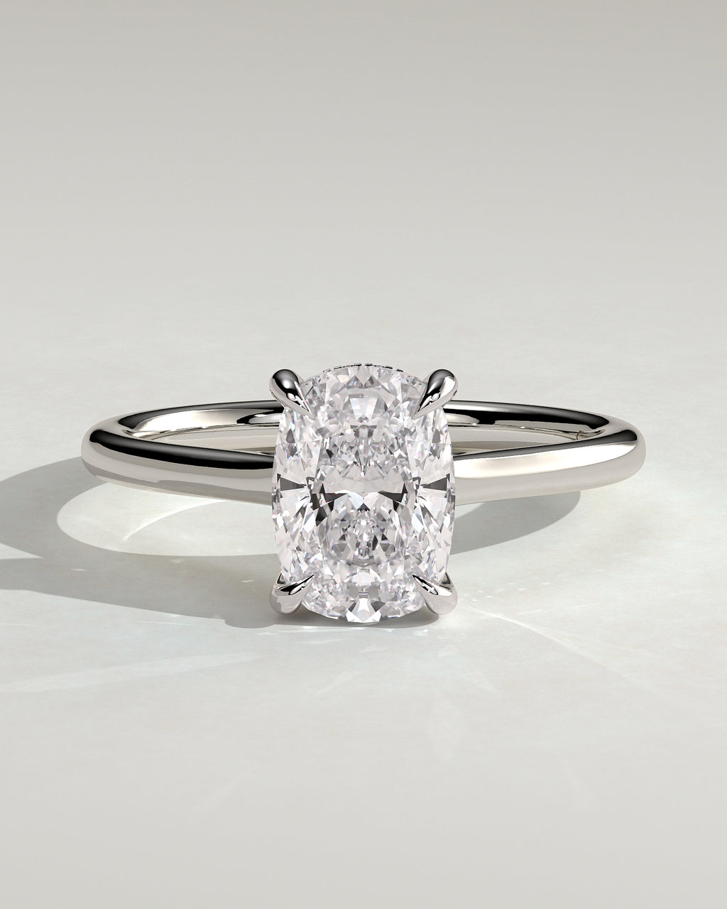 MET 0075 - 2 ct center stone - 18k White Gold source reference - front view