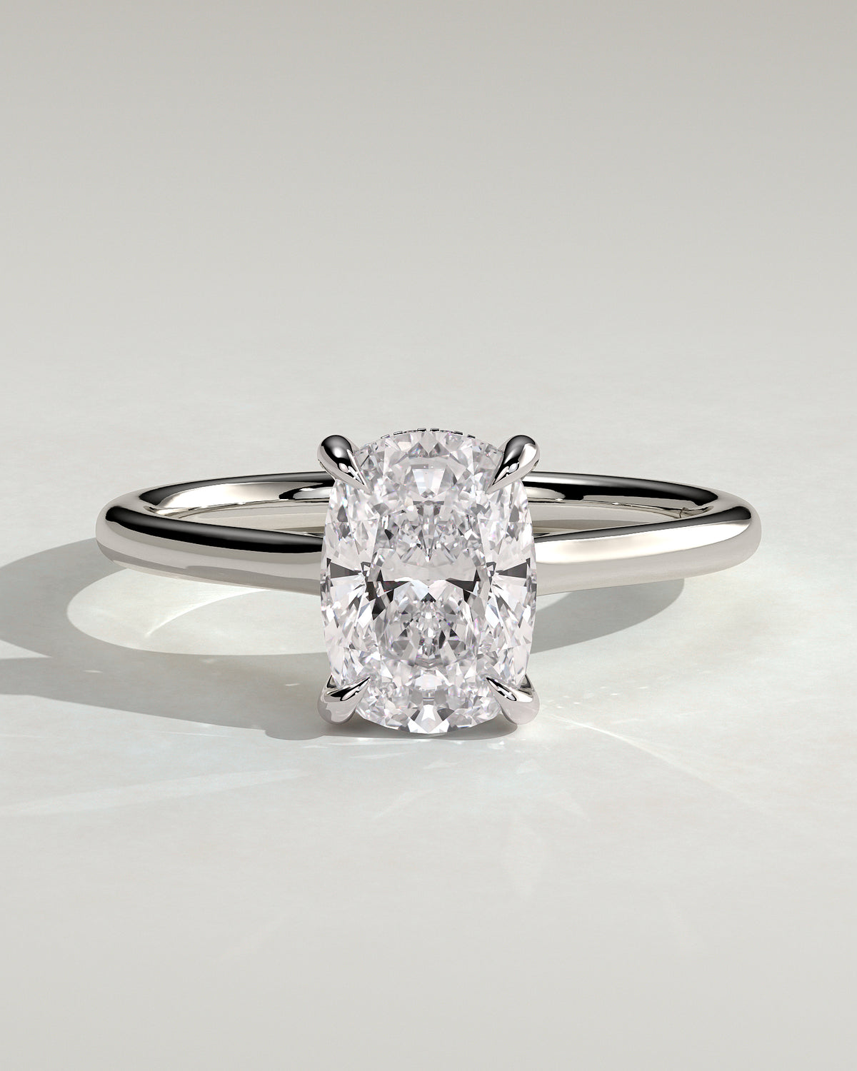MET 0075 - 2 ct center stone - 18k White Gold source reference - front view