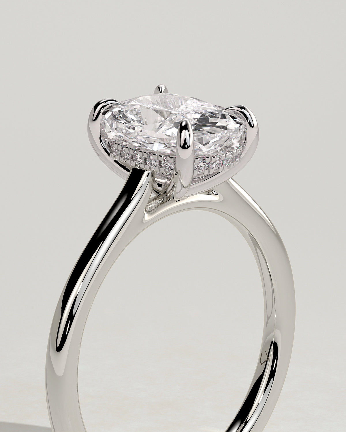 MET 0075 - 2 ct center stone - 18k White Gold source reference - setting detail view