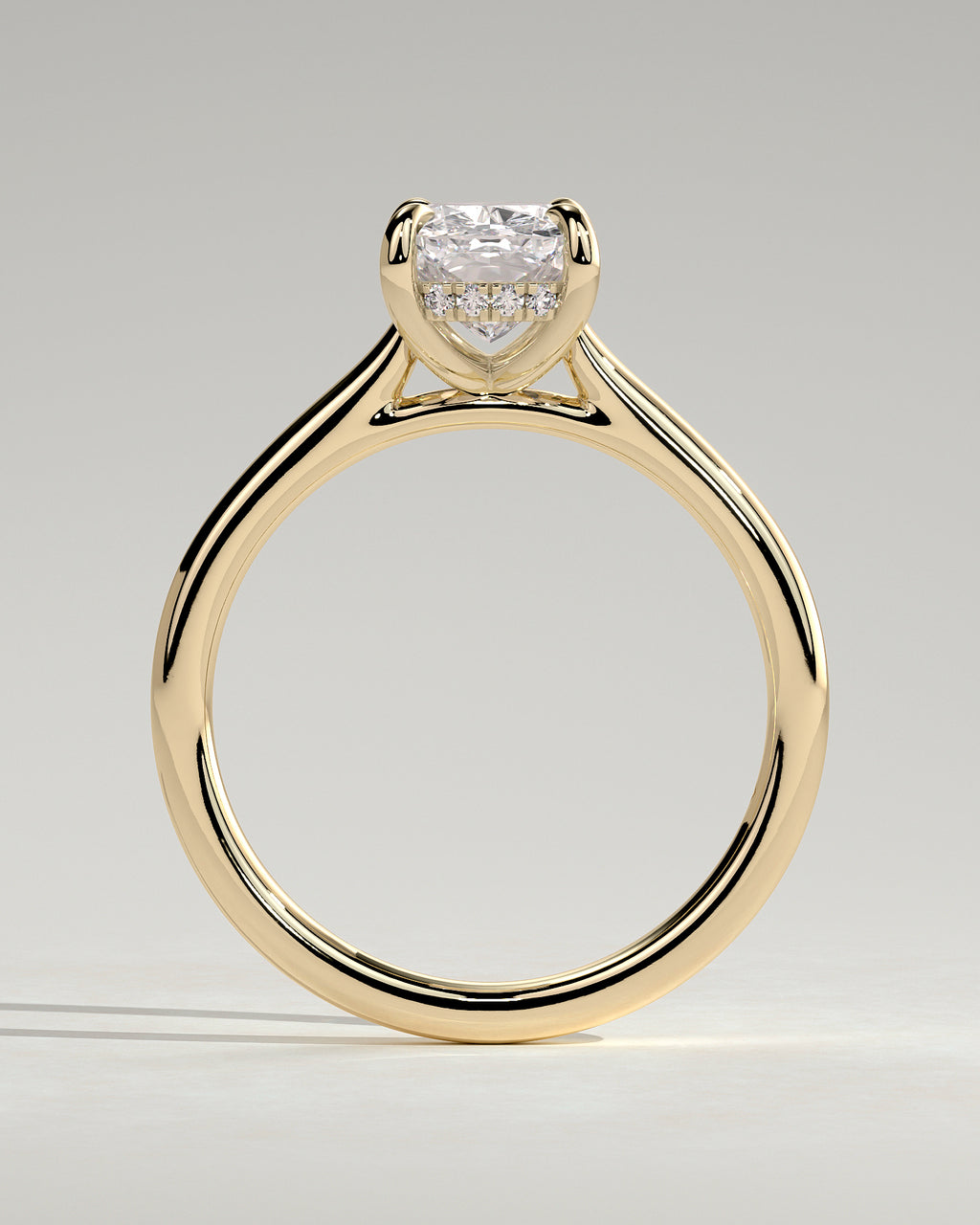 MET 0075 - 2 ct center stone - 18k Yellow Gold source reference - setting detail view
