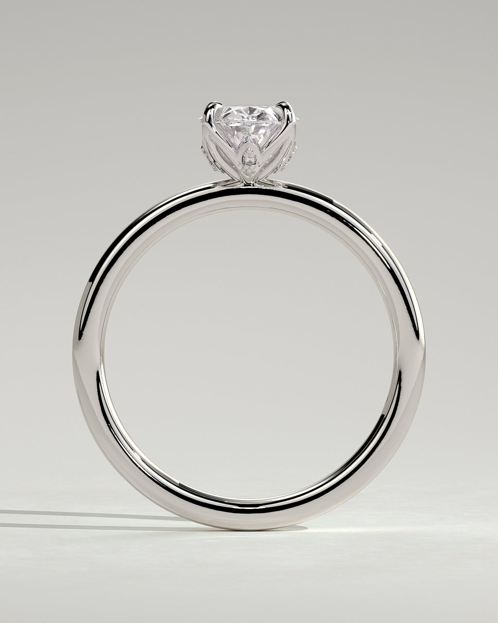 MET 0076 - 1 ct center stone - 18k White Gold source reference - setting detail view