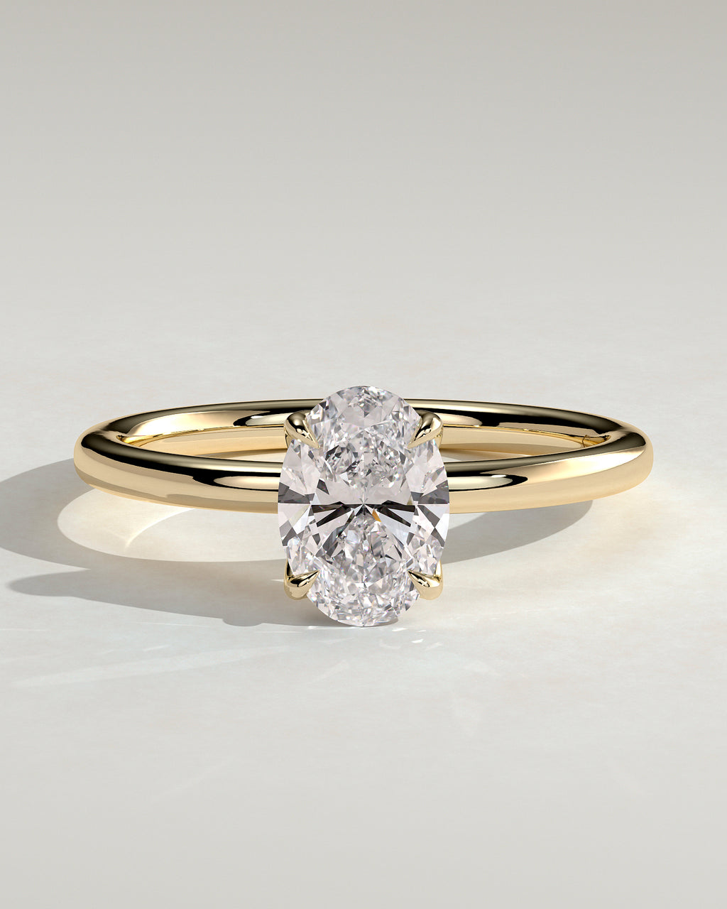 MET 0076 - 1 ct center stone - 18k Yellow Gold source reference - front view