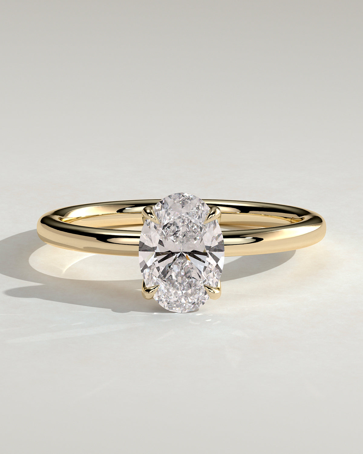 MET 0076 - 1 ct center stone - 18k Yellow Gold source reference - front view