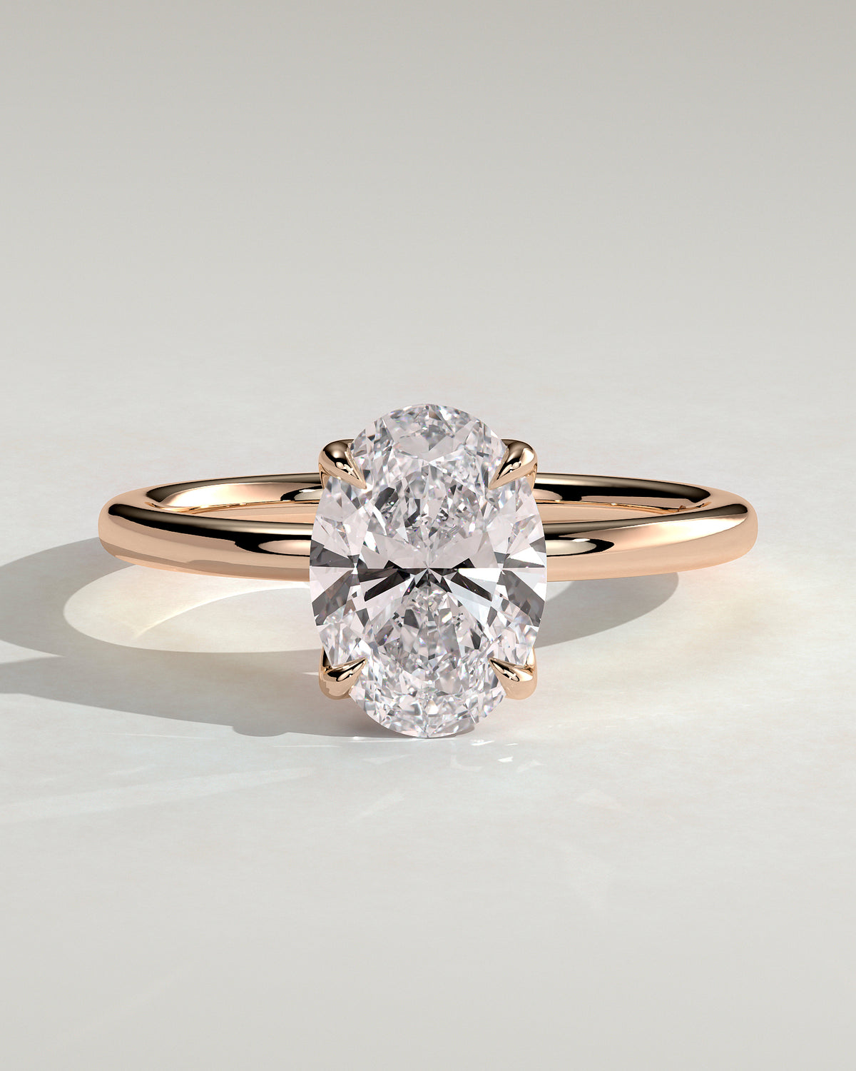 MET 0076 - 2 ct center stone - 18k Rose Gold source reference - front view