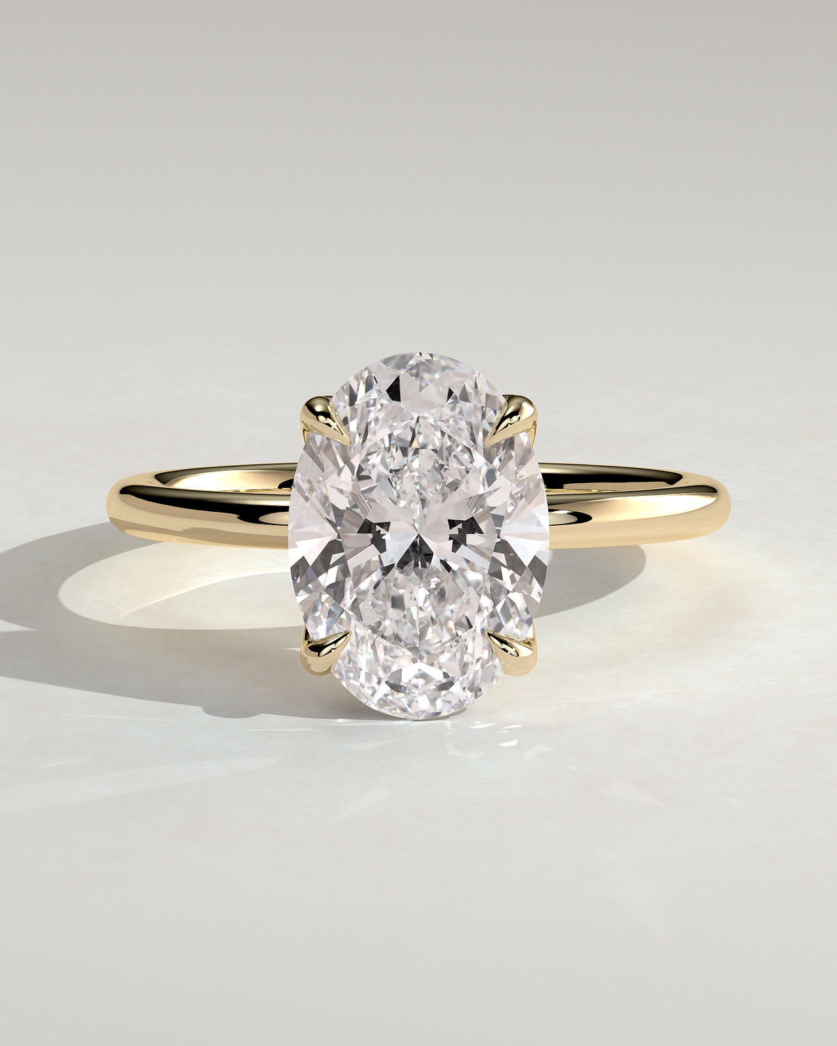 MET 0076 - 3 ct center stone - 18k Yellow Gold source reference - front view