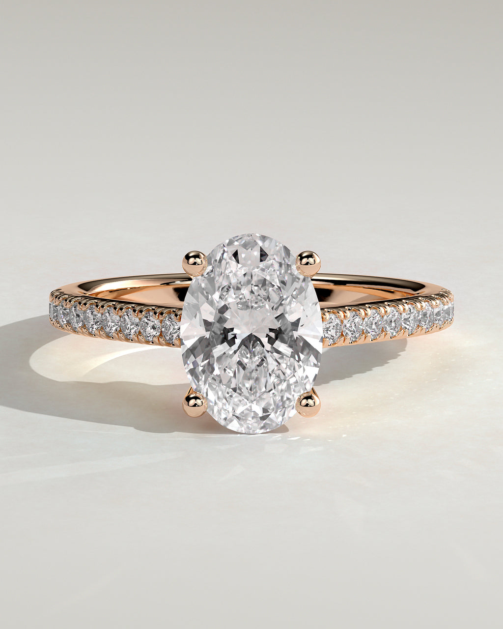 MET 0077 - 2 ct center stone - 18k Rose Gold source reference - front view