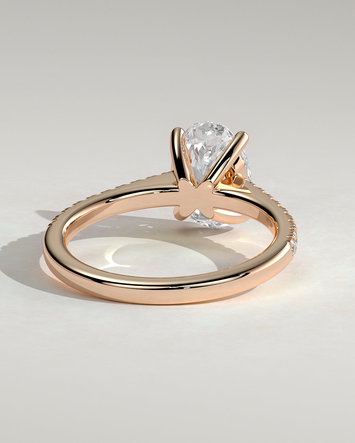 MET 0077 - 2 ct center stone - 18k Rose Gold source reference - setting detail view