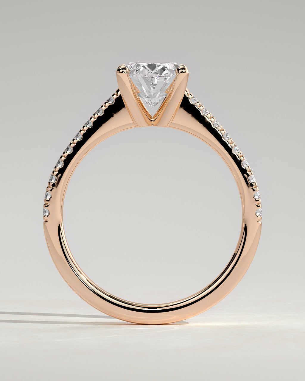 MET 0077 - 2 ct center stone - 18k Rose Gold source reference - setting detail view