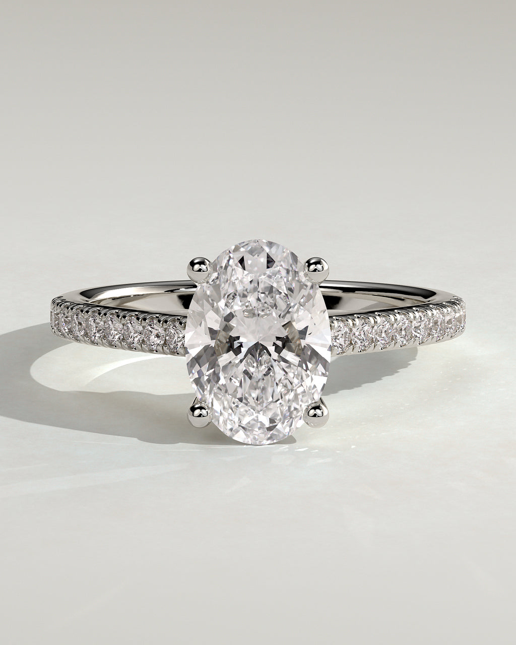 MET 0077 - 2 ct center stone - 18k White Gold source reference - front view