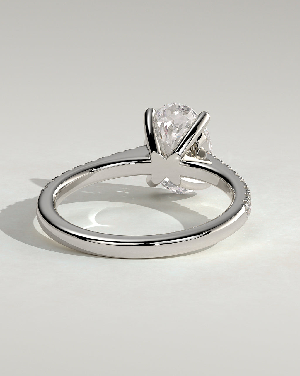 MET 0077 - 2 ct center stone - 18k White Gold source reference - setting detail view