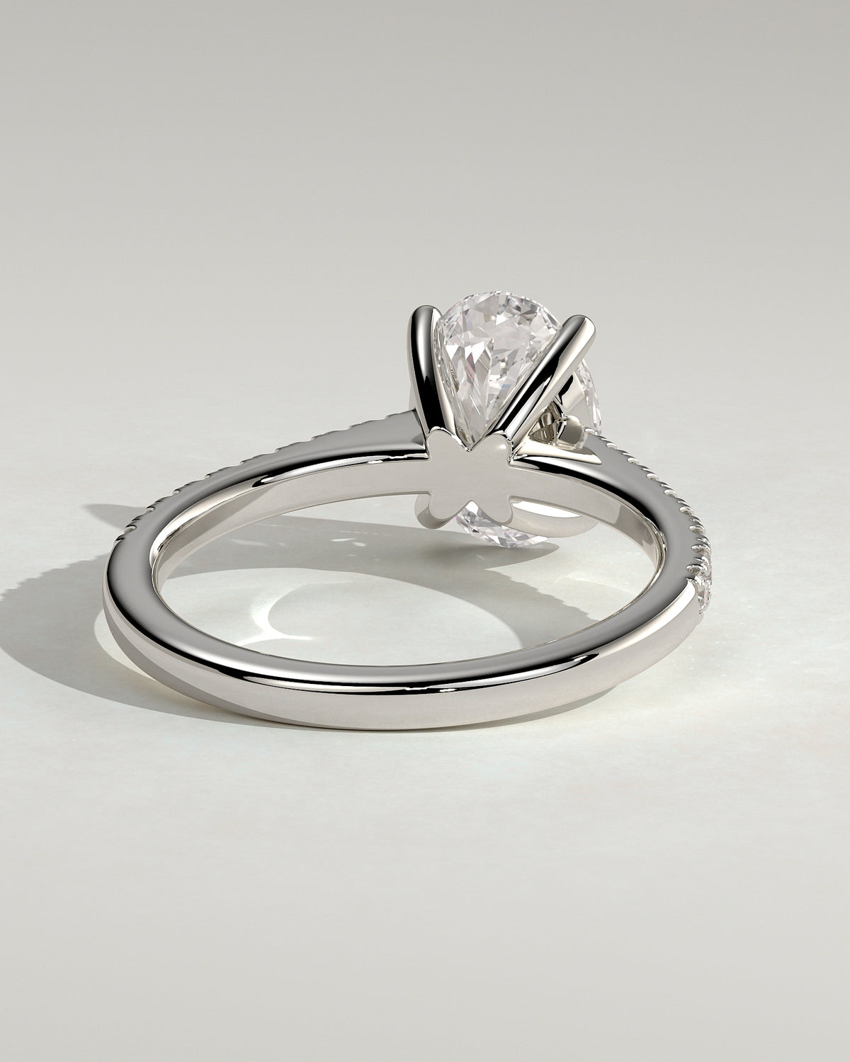 MET 0077 - 2 ct center stone - 18k White Gold source reference - setting detail view