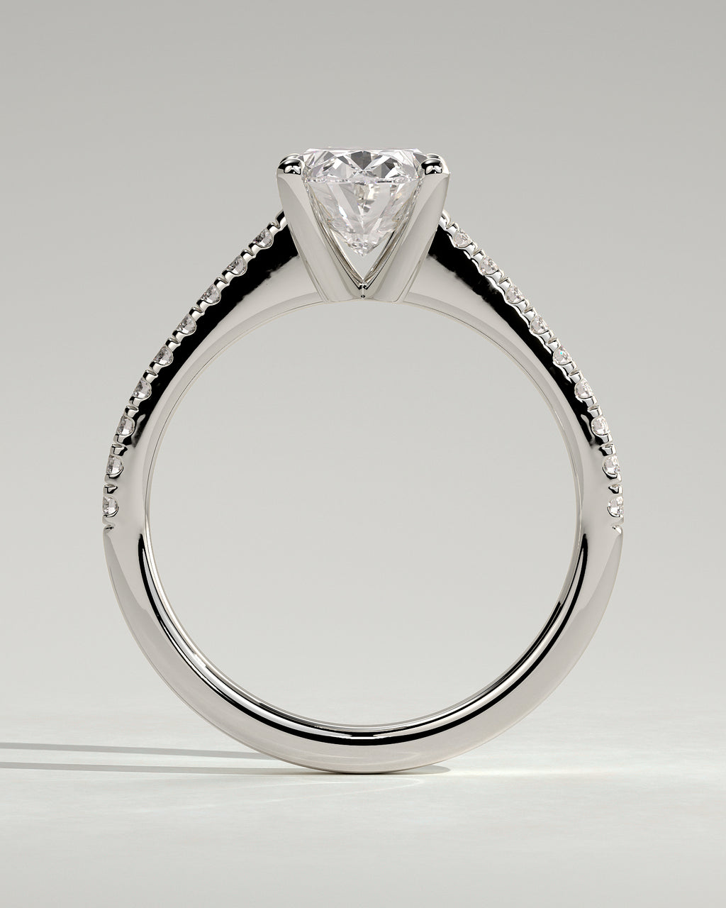 MET 0077 - 2 ct center stone - 18k White Gold source reference - setting detail view