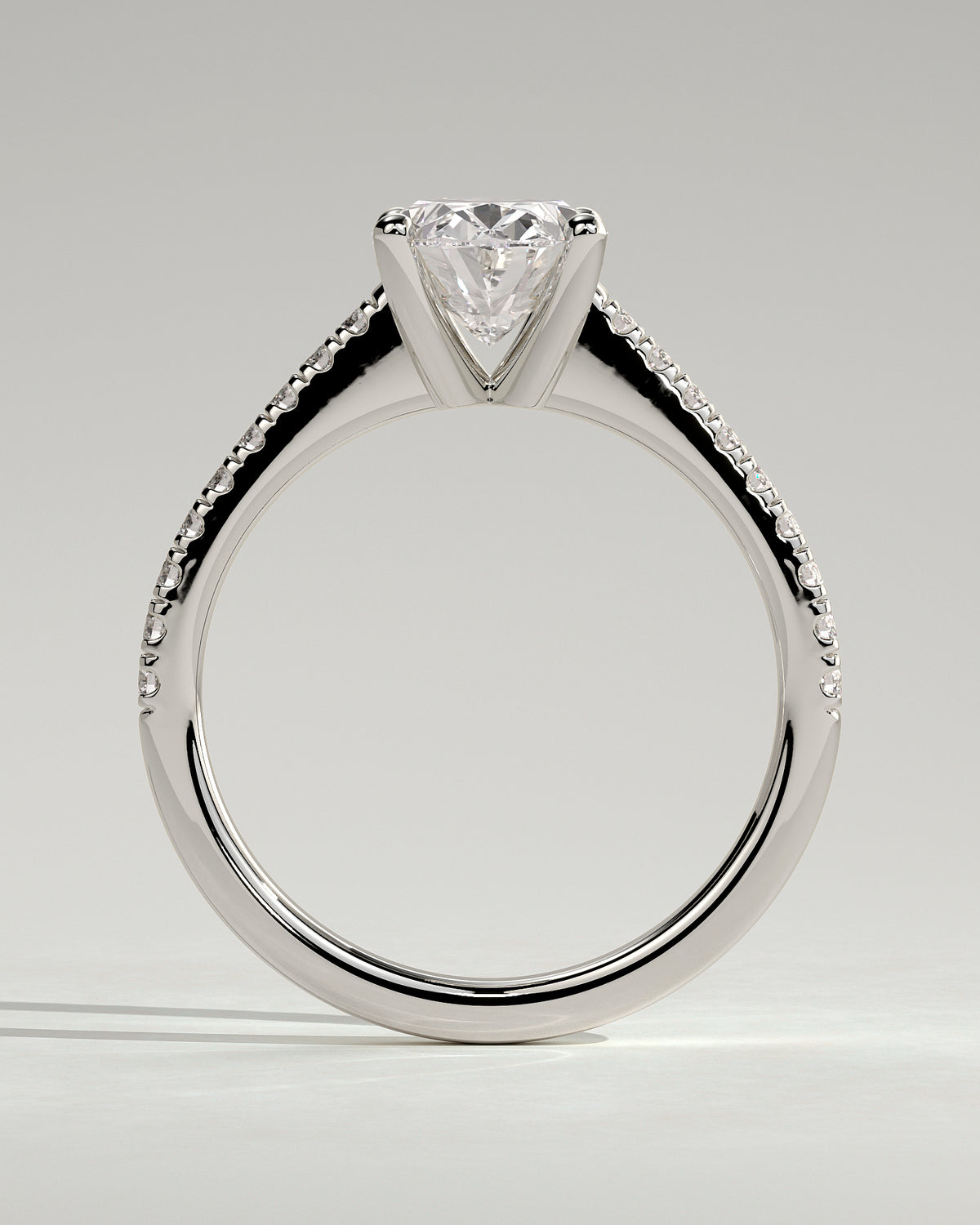 MET 0077 - 2 ct center stone - 18k White Gold source reference - setting detail view