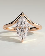 MET 0078 - 2 ct center stone - 18k Rose Gold source reference - front view