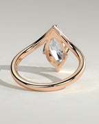 MET 0078 - 2 ct center stone - 18k Rose Gold source reference - setting detail view