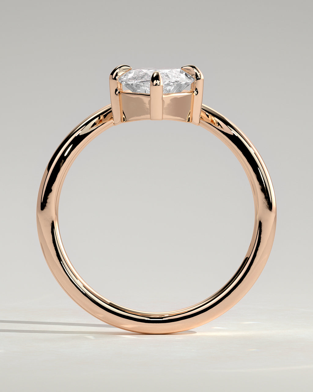 MET 0078 - 2 ct center stone - 18k Rose Gold source reference - setting detail view